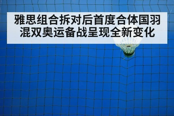 雅思组合拆对后首度合体国羽混双奥运备战呈现全新变化